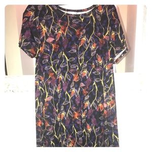 Large LuLaRoe Carly BNWOT Black Jewel Tone Floral